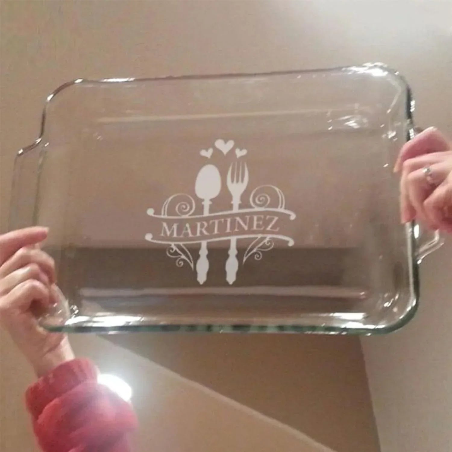 Custom Casserole Baking Dish Personalized Etched Engraved Casserole Dish Wedding Gift Birthday Gift For Mom Baking Mothers Day Gift For Mom Customizable Kitchen Essential - Handmade Lifestyle Shop