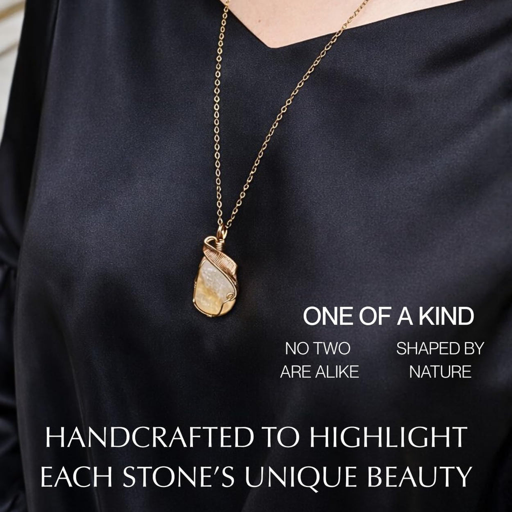 Designs by Nature Gems Necklace for Women - Designer Pendant Necklace - Antique Bronze Chain