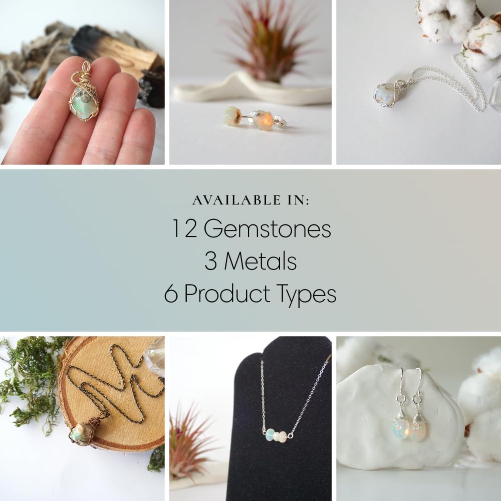 Designs by Nature Gems Necklace for Women - Designer Pendant Necklace - Antique Bronze Chain