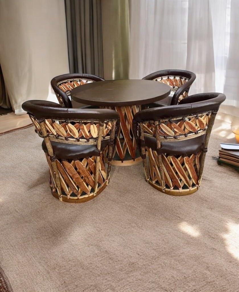 Dining Room Furniture Equipal Traditional Mexican Model Style Acapulco Handmade, Artisan Equipales San José Ideal for Your Home, House, Garden, Office equipal o equipales Dining Room equipal - Handmade Lifestyle Shop