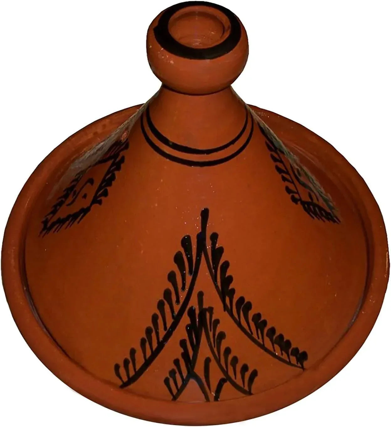 Moroccan Cooking Tagine Handmade Glazed Medium 10 inches Across Traditional Pyramid - Handmade Lifestyle Shop