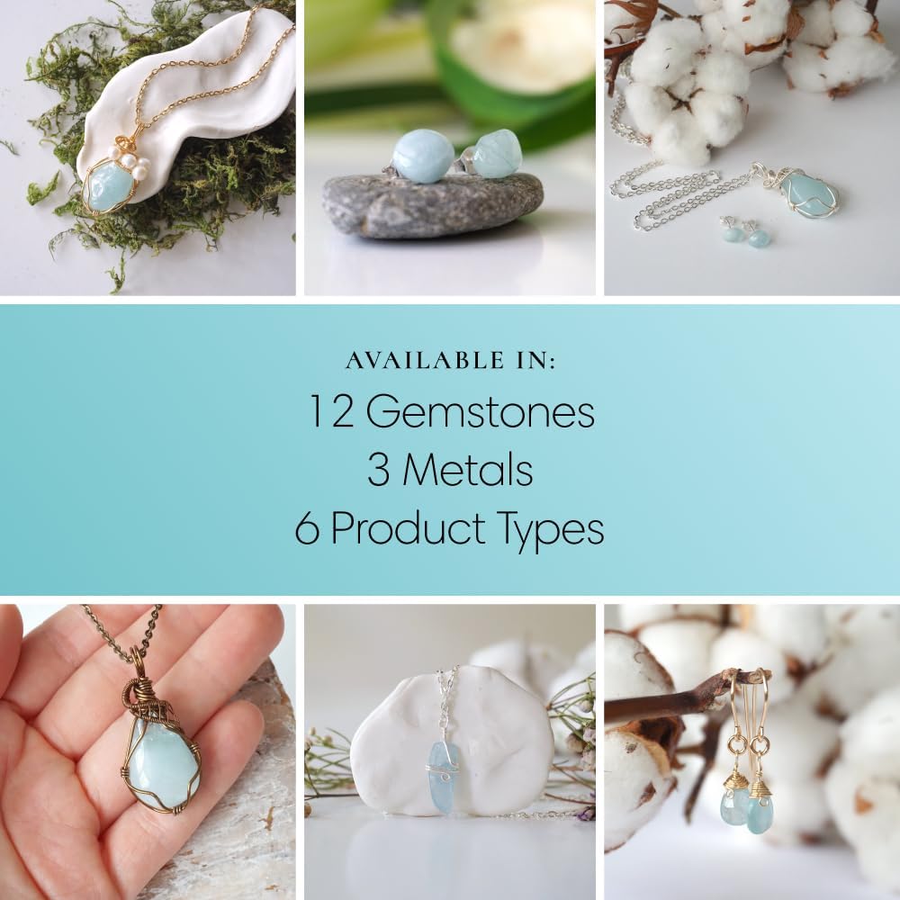 Designs by Nature Gems Necklace for Women - Designer Pendant Necklace - Antique Bronze Chain