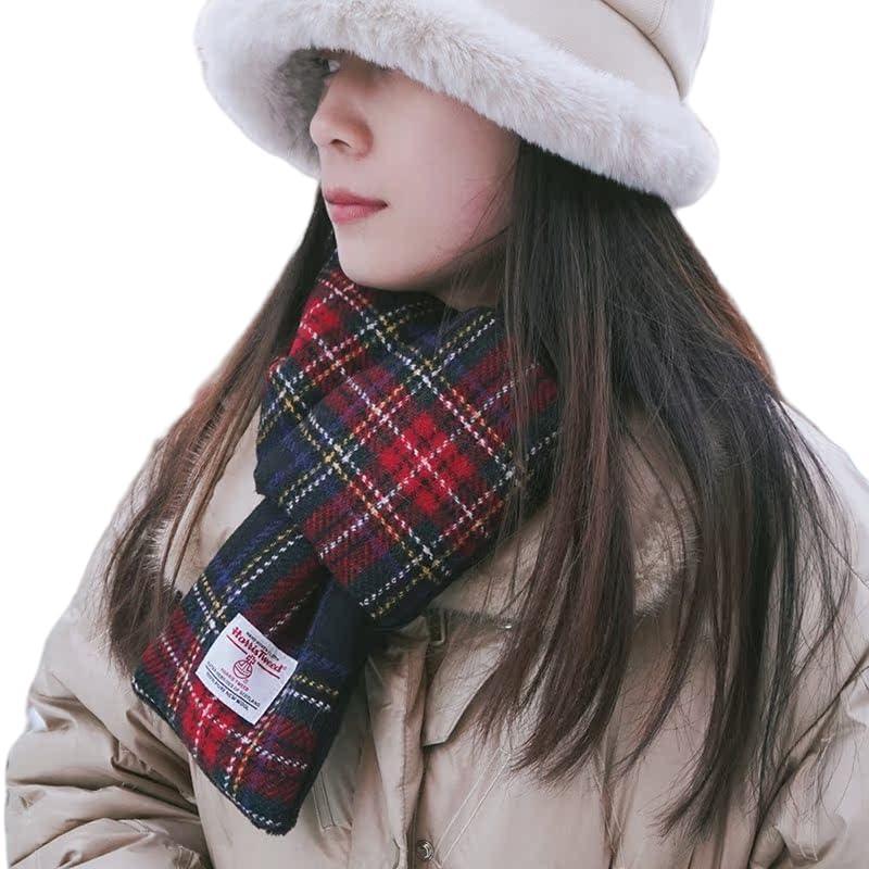 Harris Tweed Tartan Wool Neck Warmer for Women and Men, Handmade Soft Scarf with Plush Lining, Warm Winter Gift - Handmade Lifestyle Shop