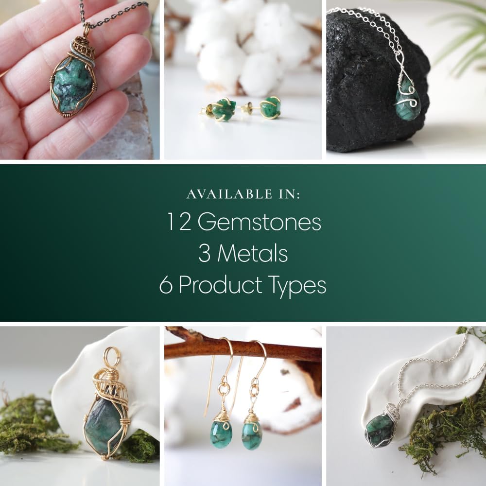 Designs by Nature Gems Necklace for Women - Designer Pendant Necklace - Antique Bronze Chain