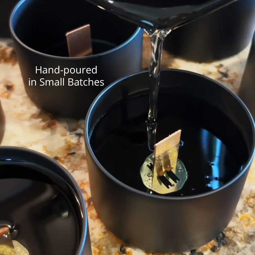 Unscented Candle Wood Wick | Fragrance-Free | Coconut Soy Candles in Black Tin | Clean Burn, Subtle Crackling Wooden Wick | Handpoured in USA by Holzer Handcrafted | 45 Hour Burn Time, 1 Candle - Handmade Lifestyle Shop