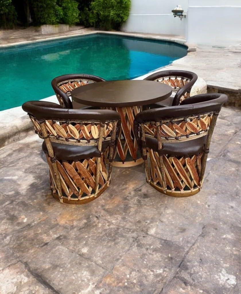 Dining Room Furniture Equipal Traditional Mexican Model Style Acapulco Handmade, Artisan Equipales San José Ideal for Your Home, House, Garden, Office equipal o equipales Dining Room equipal - Handmade Lifestyle Shop