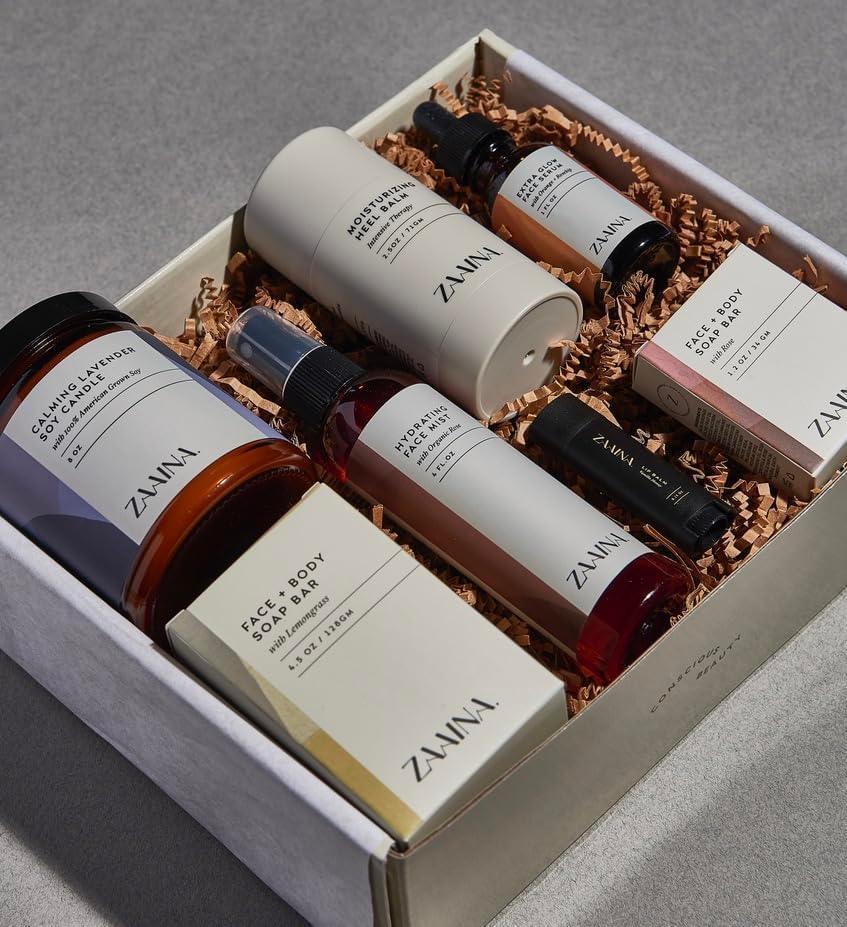ZAAINA Spa Gift Set for Her - Luxury Valentine's Day Gifts for Women, Pampering At Home Bath and Body Relaxation Spa Package, Spa Gift Basket for Mom Wife Friend, Birthday Gifts for Women - Handmade Lifestyle Shop