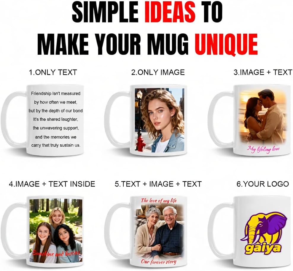 Custom Coffee Mug with Birth Flower & Name - 11oz Large Ceramic Personalized Coffee Cup for Women, Pretty Floral Tea Mugs Gift for Mom Wife Grandma Daughter Sister Coworker Best Friend Birthday