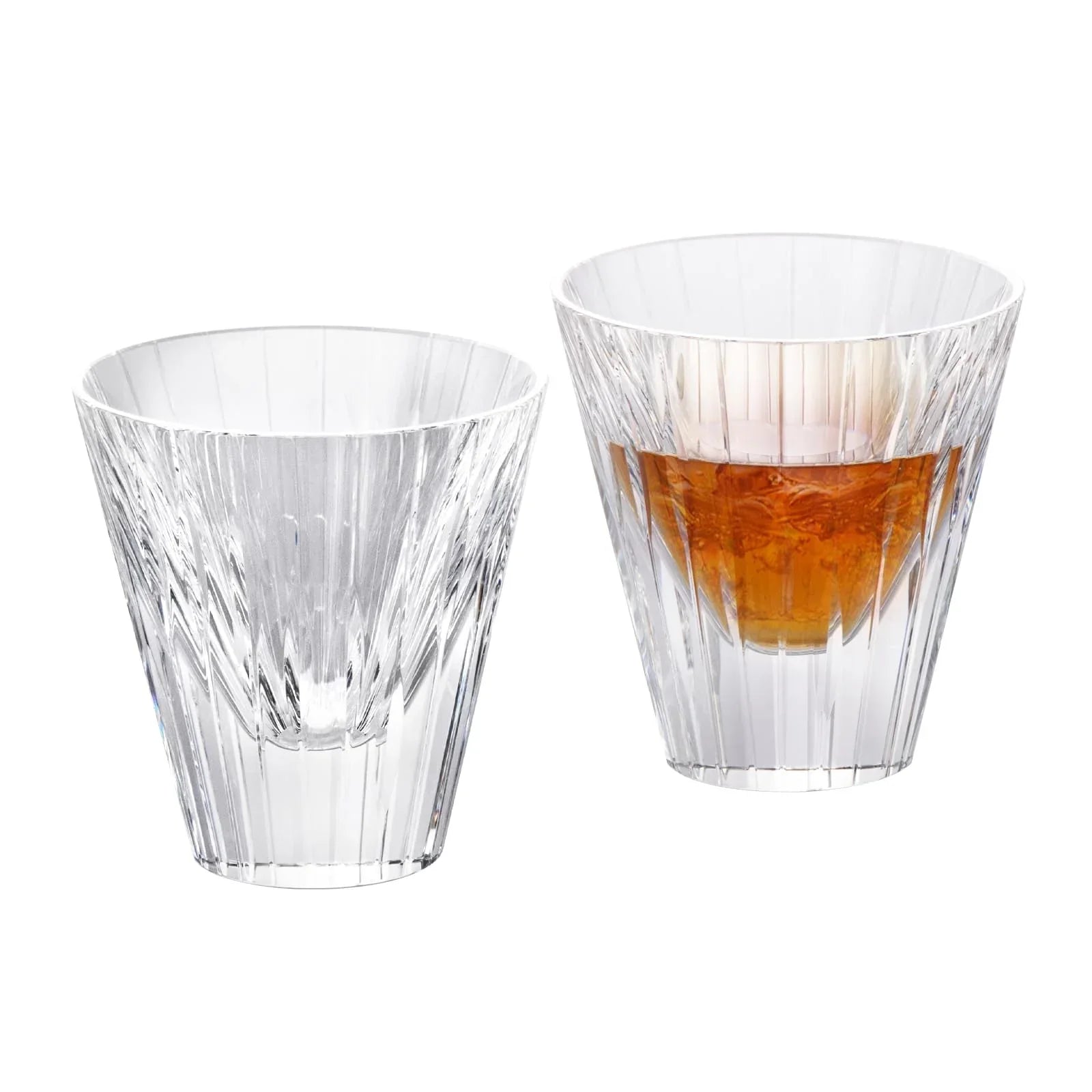 KAMMAK Crystal Whiskey Glasses Set of 2, Handcrafted 7.1oz Old Fashioned Glasses Stemless, Luxury Cocktail Glasses, Hand Blown Scotch Cup for Women, Men Gift for Rocks, Bourbon Barware, Bar - Handmade Lifestyle Shop