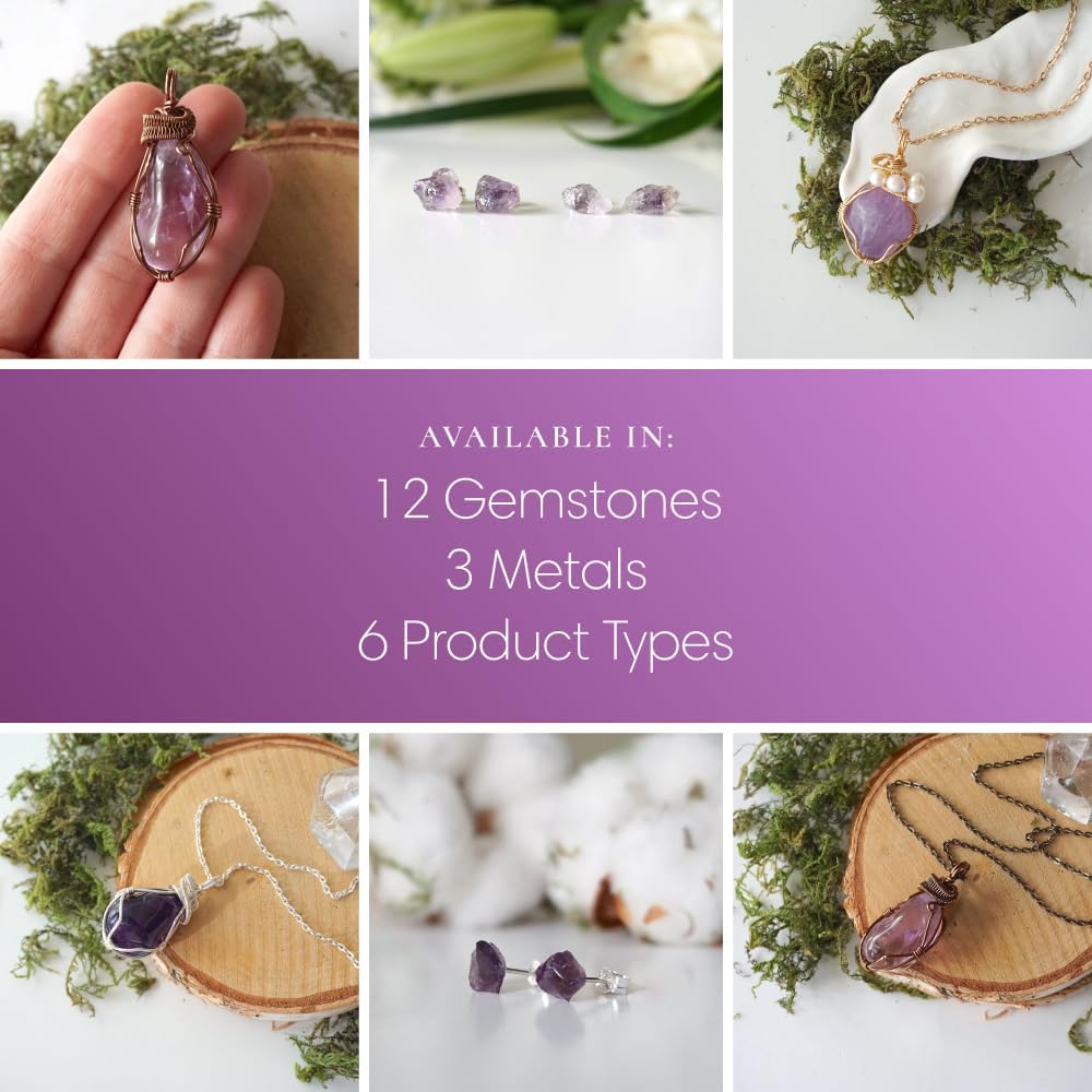 Designs by Nature Gems Necklace for Women - Designer Pendant Necklace - Antique Bronze Chain