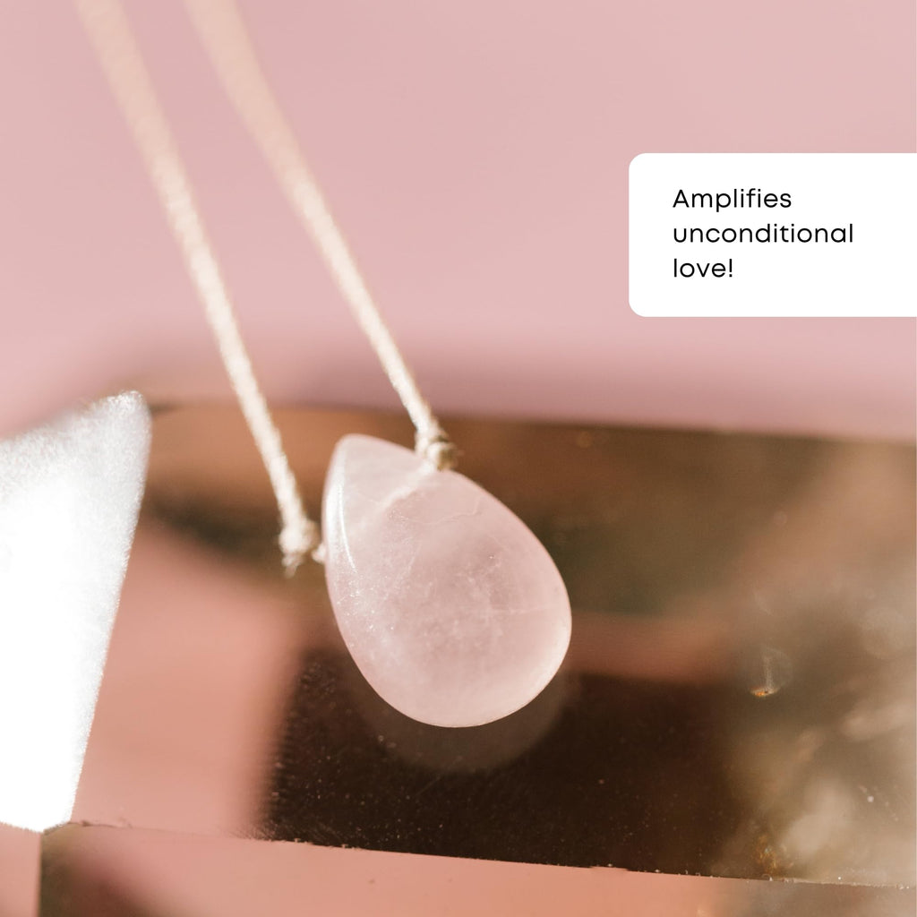 SoulKu Handcrafted Necklace, Empowerment Jewelry With Healing Crystal, Inspirational Jewelry For Women, Mom & Sister Gifts, 2" Extender With Lobster Clasp, 16" Nylon Cord