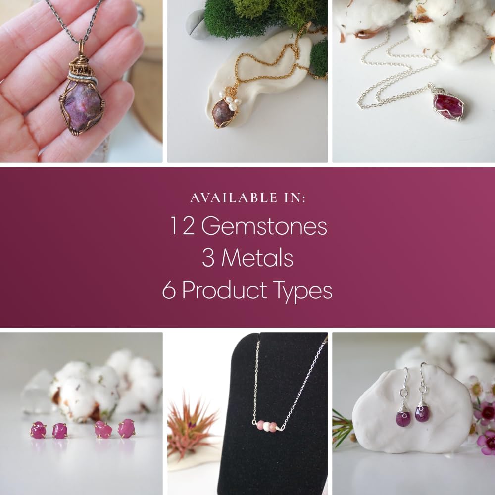 Designs by Nature Gems Necklace for Women - Designer Pendant Necklace - Antique Bronze Chain