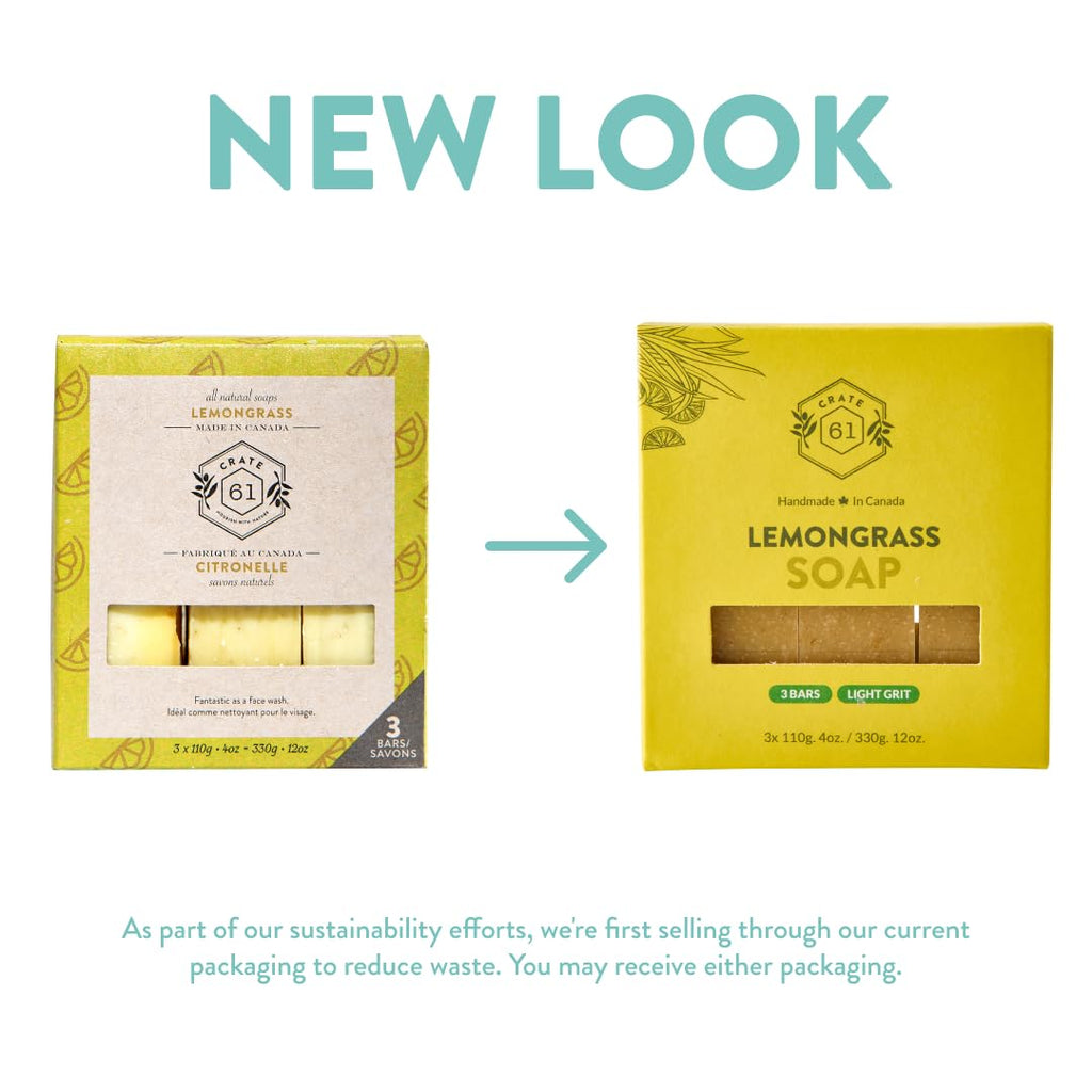 Crate 61 Organics, Handmade in Canada, Plant Based Natural Bar Soap Cold Pressed For Face & Body, w/Premium Essential Oils, For Men & Women 3 Pack (Ginger Cardamom)