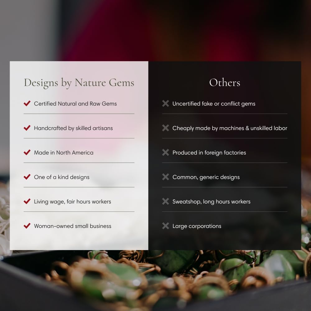 Designs by Nature Gems Necklace for Women - Designer Pendant Necklace - Antique Bronze Chain