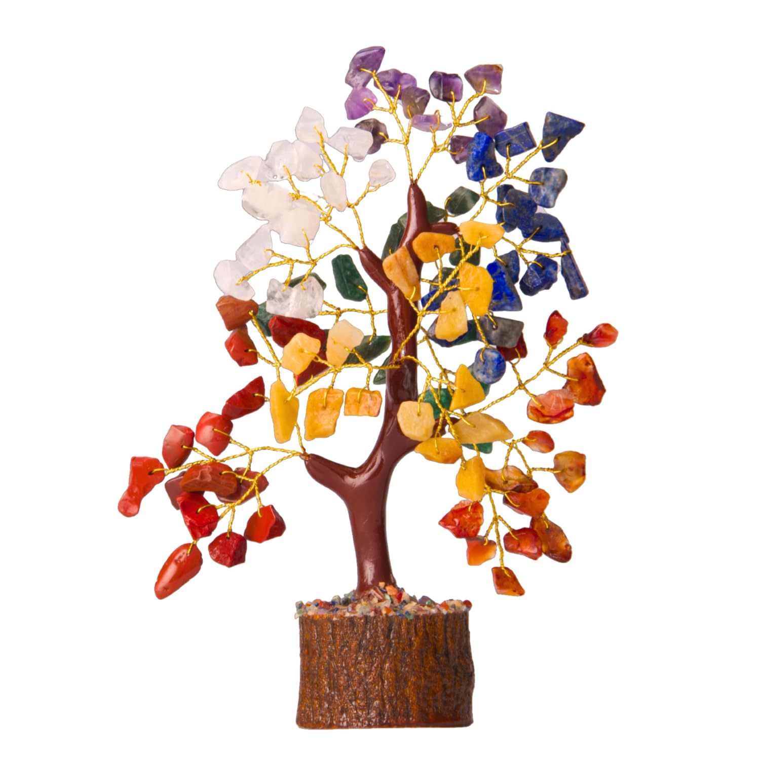 7 Chakra Healing Crystal Tree Kit, Bracelet, Pendant, Necklaces, Handmade Gemstone Money Bonsai Tree of Life Feng Shui Decor for Home Office, Positive Energy, Reiki Healing, for Women