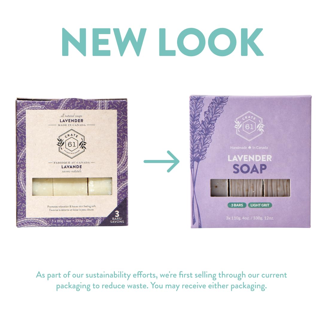 Crate 61 Organics, Handmade in Canada, Plant Based Natural Bar Soap Cold Pressed For Face & Body, w/Premium Essential Oils, For Men & Women 3 Pack (Ginger Cardamom)