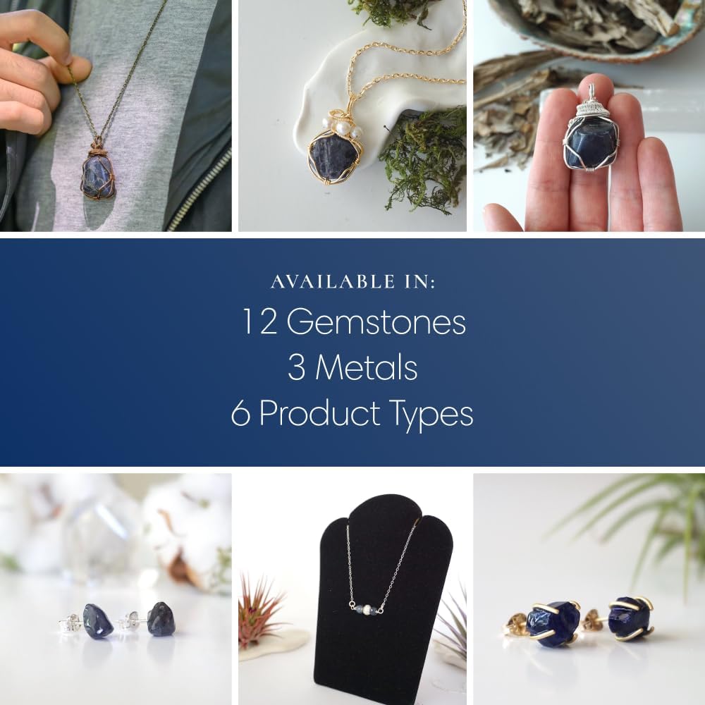 Designs by Nature Gems Necklace for Women - Designer Pendant Necklace - Antique Bronze Chain