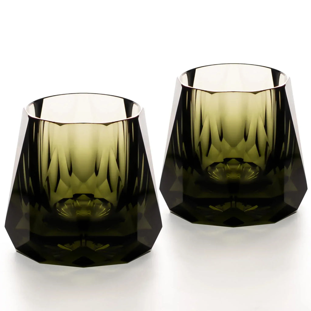 KAMMAK Crystal Whiskey Glasses Set of 2, Handcrafted 7.1oz Old Fashioned Glasses Stemless, Luxury Cocktail Glasses, Hand Blown Scotch Cup for Women, Men Gift for Rocks, Bourbon Barware, Bar - Handmade Lifestyle Shop