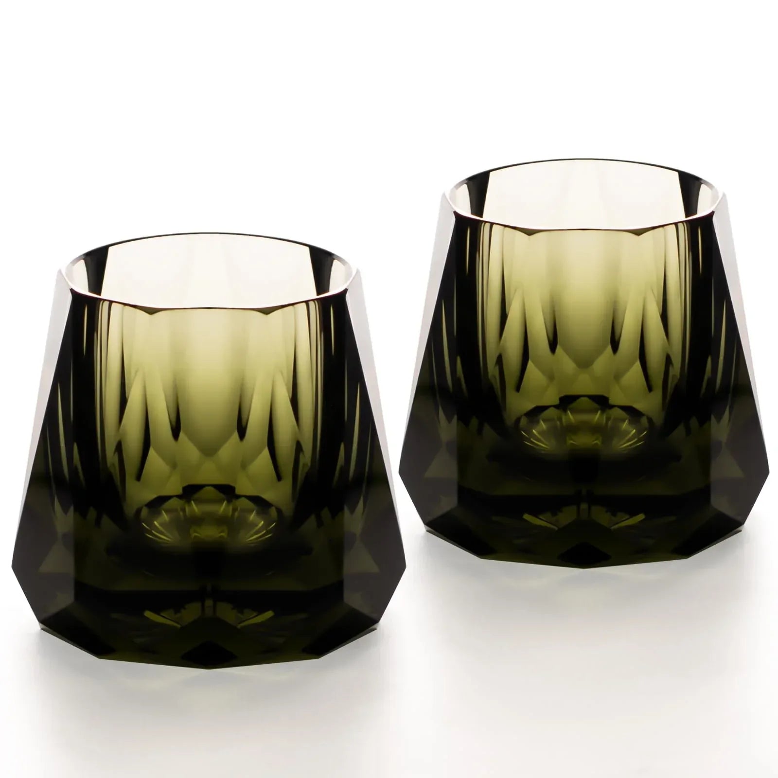 KAMMAK Crystal Whiskey Glasses Set of 2, Handcrafted 7.1oz Old Fashioned Glasses Stemless, Luxury Cocktail Glasses, Hand Blown Scotch Cup for Women, Men Gift for Rocks, Bourbon Barware, Bar - Handmade Lifestyle Shop