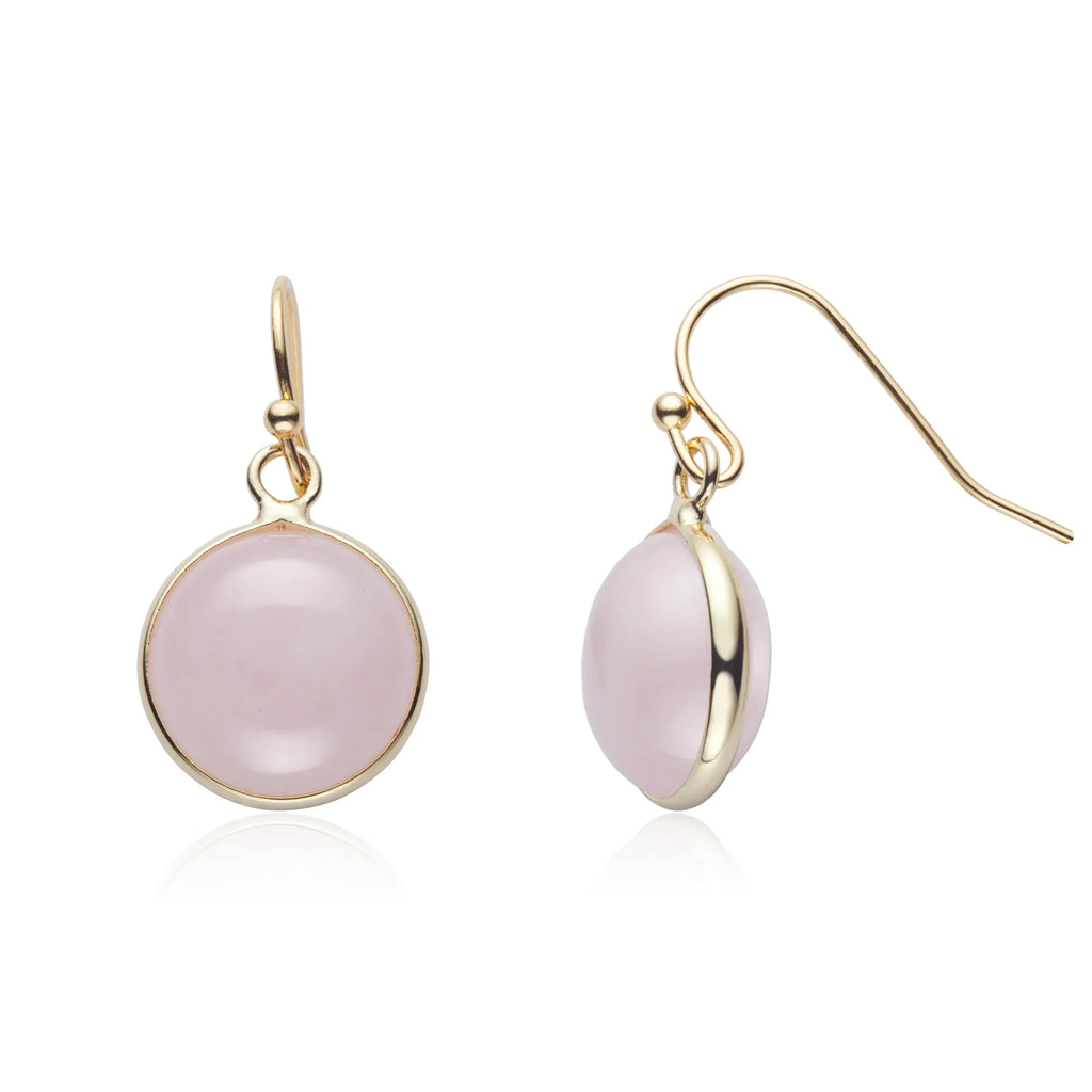 Green Earrings for Women – Dainty Gold Dangle – Real Jade -Sage - Light – Pale – Dark - Green Stone – Rose Quartz Pink Crystal Genuine – Natural Gemstone - Dainty -Short -Drop and Dangle – Lightweight - Unique Anniversary Birthday Gifts for Wife – Teacher - Handmade Lifestyle Shop