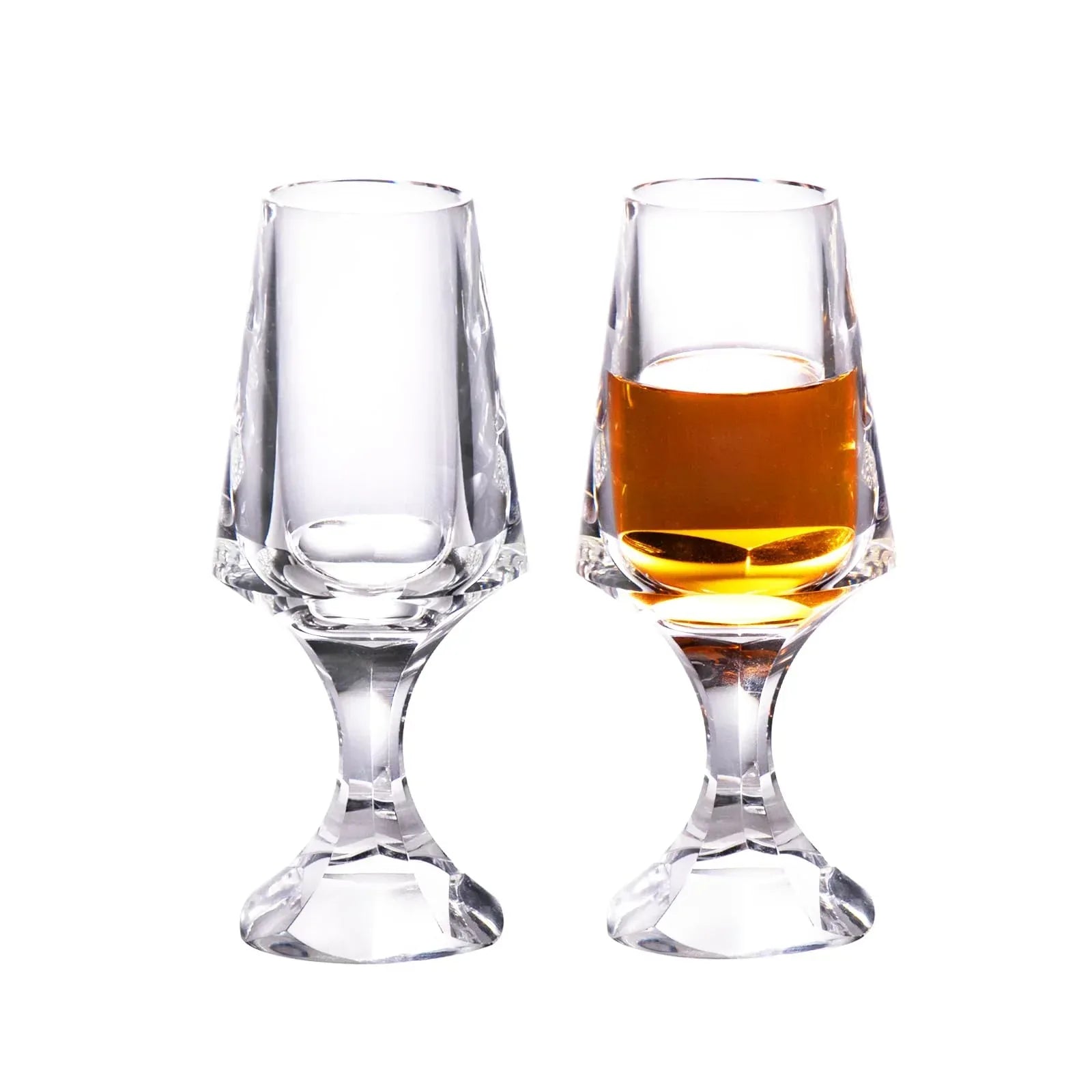 KAMMAK Crystal Whiskey Glasses Set of 2, Handcrafted 7.1oz Old Fashioned Glasses Stemless, Luxury Cocktail Glasses, Hand Blown Scotch Cup for Women, Men Gift for Rocks, Bourbon Barware, Bar - Handmade Lifestyle Shop