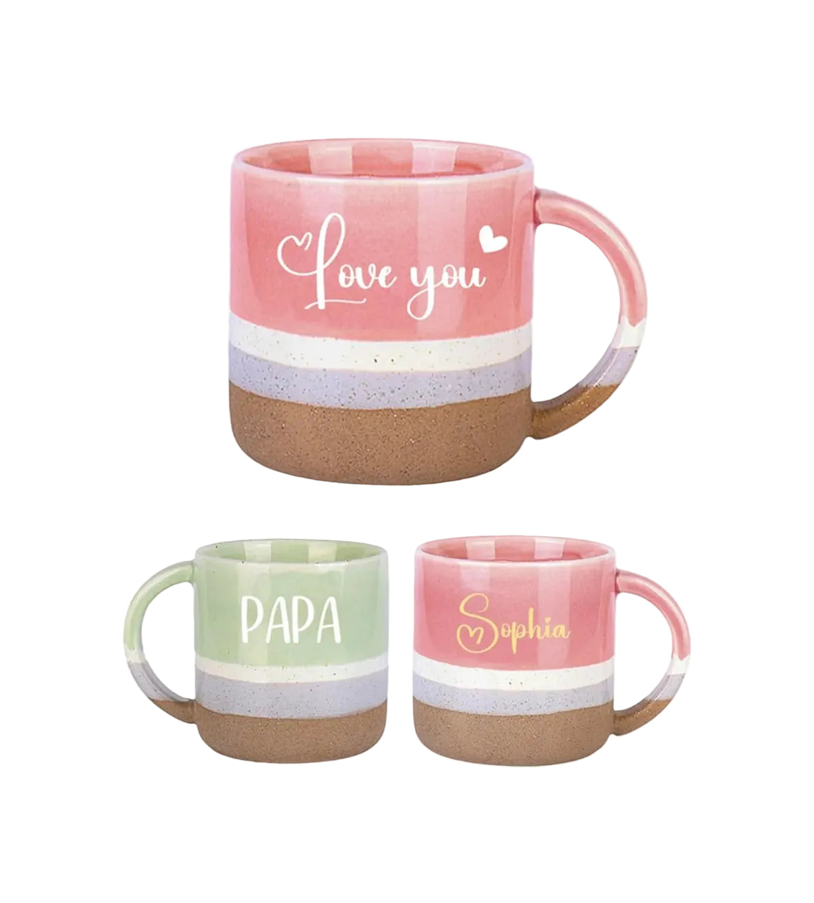 Personalized Ceramic Coffee Mugs, Customized Tea Mug with Name & Logo for Family, Men Women, Engraved 14 Oz Tea Cup for Travel, Microwave Dishwasher, Unique Design Bithday Christmas Gifts for Mom, Dad - Handmade Lifestyle Shop