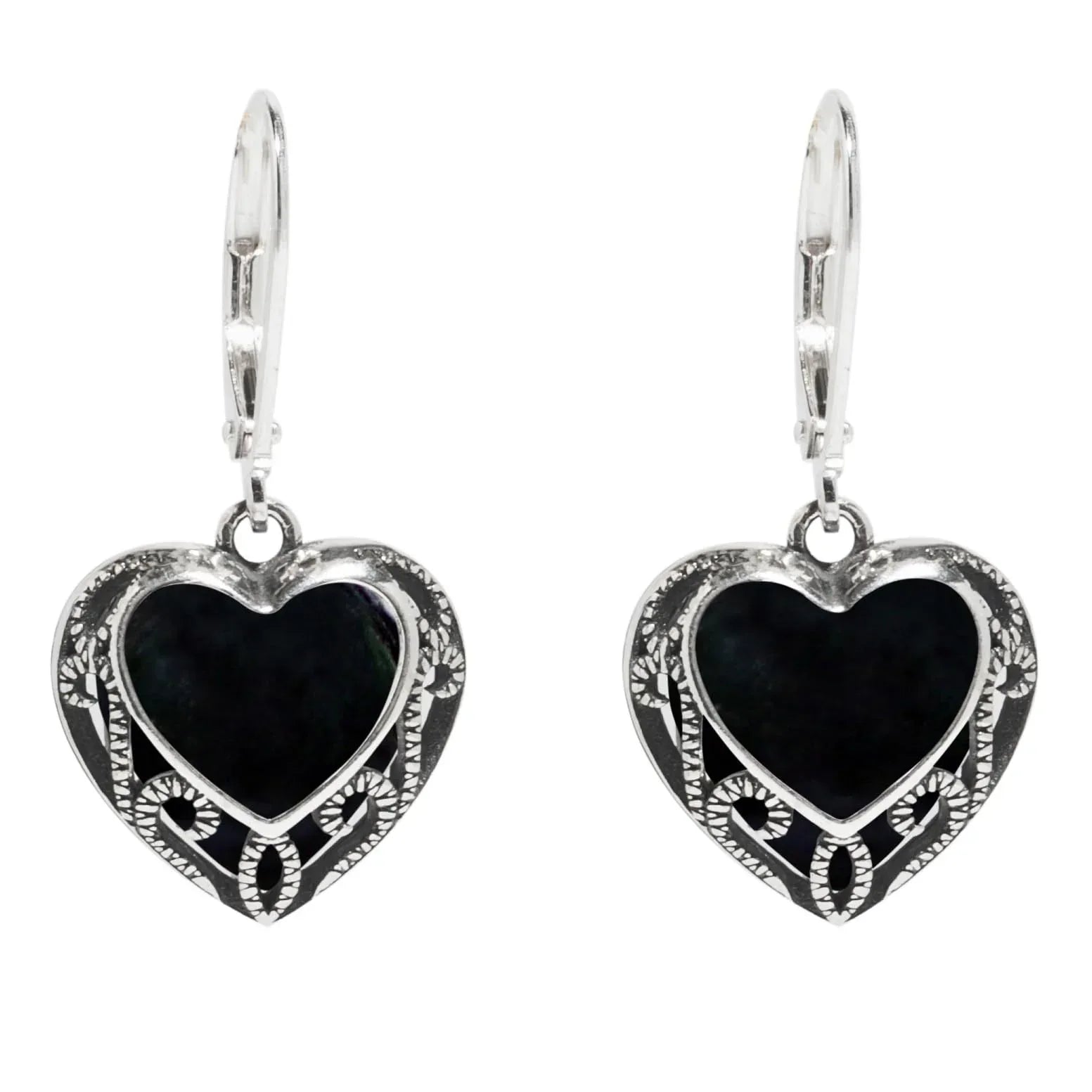 Bottled Up Designs Handmade Homespun Hearts Earrings, Recycled Vintage Glass, Sterling Silver, Eco Friendly, Made in USA, Mothers Day, Women, Anniversary - Handmade Lifestyle Shop