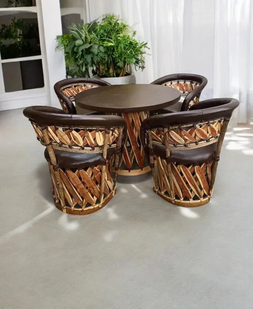 Dining Room Furniture Equipal Traditional Mexican Model Style Acapulco Handmade, Artisan Equipales San José Ideal for Your Home, House, Garden, Office equipal o equipales Dining Room equipal - Handmade Lifestyle Shop