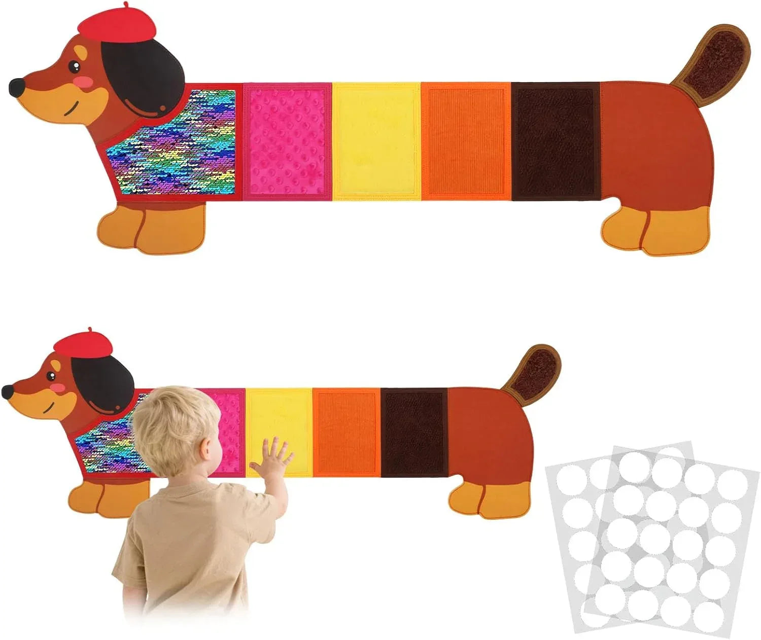 Sensory Wall Panel for Kids, Texture-Packed Sensory Mats for Playroom Wall Decor, Tactile Sensory Wall Toys for Kids with Autism, Activity Wall Busy Board (Dinosaur-1) - Handmade Lifestyle Shop