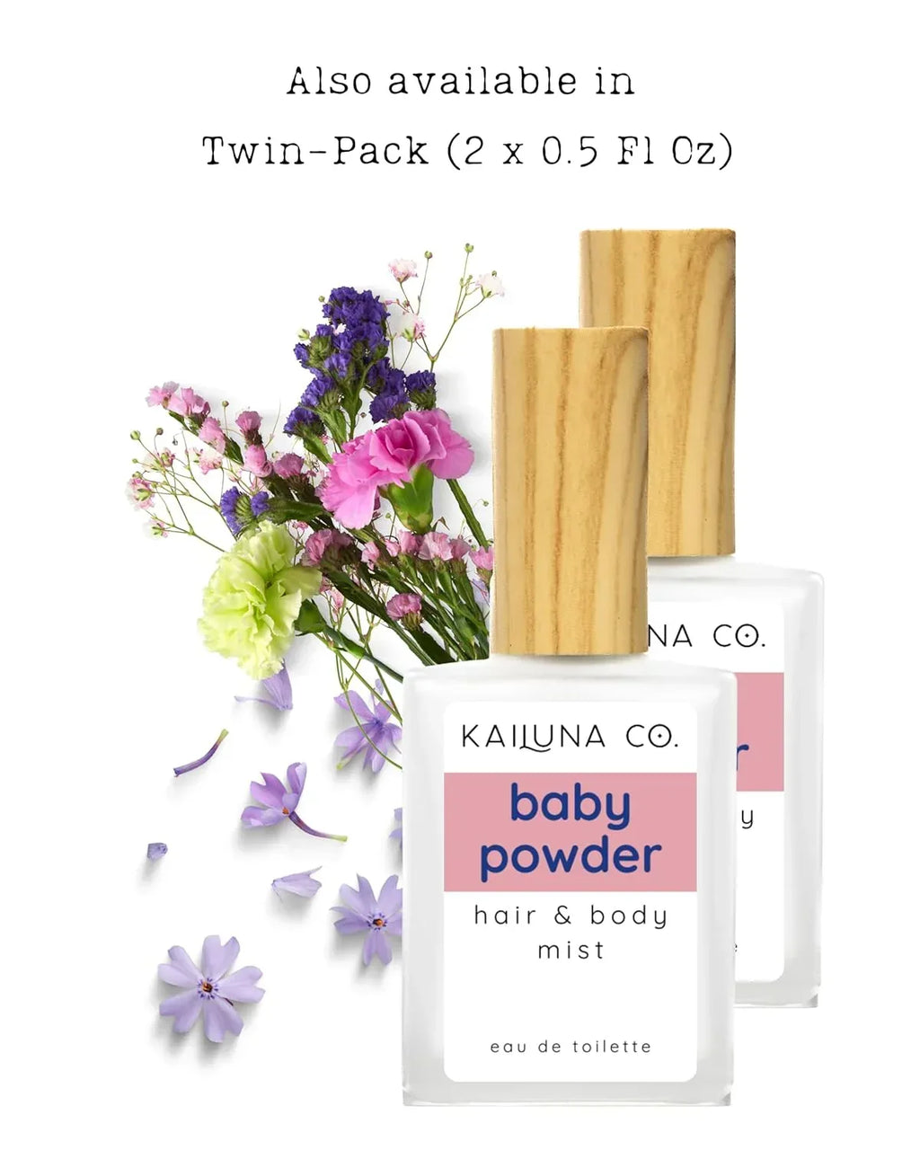 Baby Powder Natural Hair & Body Mist Spray, Pure Essential and Fragrance Oils, Alcohol-Free, Handmade in California, 0.5Fl Oz - Handmade Lifestyle Shop