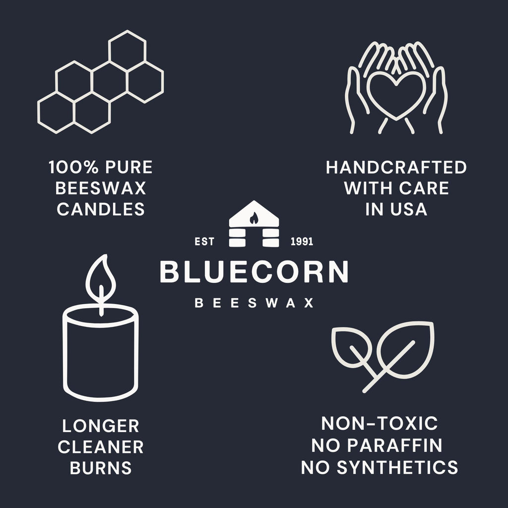Bluecorn Beeswax 3-Wick Candle, 100% Pure Bees Wax, Yellow, Fragrance Free, Paraffin & Soy Free Candle Wax, Clean Burning, Long Lasting, Home Decor, Gifts for Women & Men, American Made, 10 Oz, 1 Ct