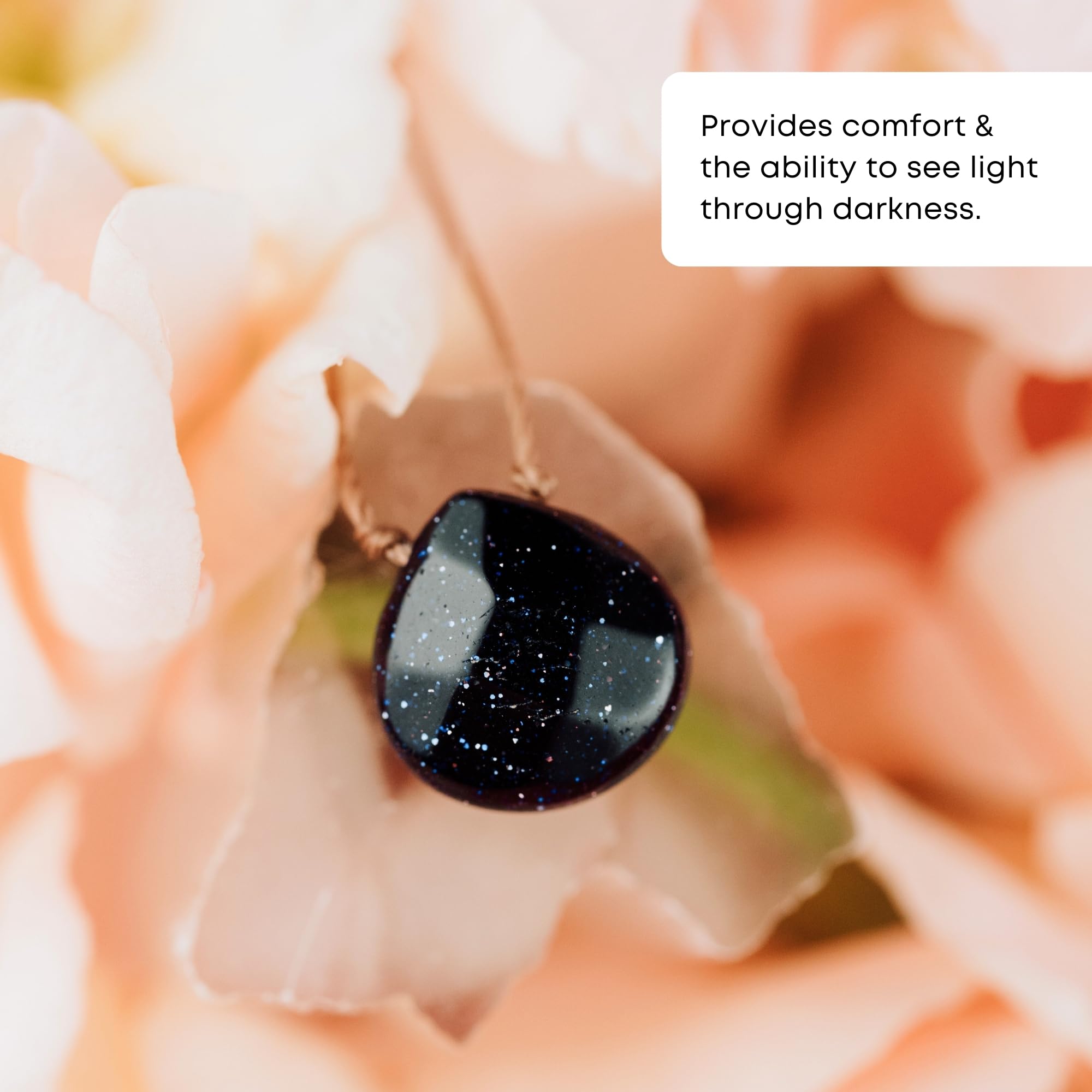 SoulKu Handcrafted Necklace, Empowerment Jewelry With Healing Crystal, Inspirational Jewelry For Women, Mom & Sister Gifts, 2" Extender With Lobster Clasp, 16" Nylon Cord