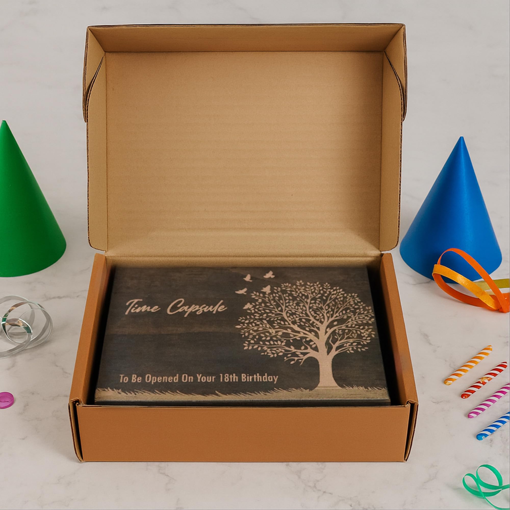 Engraved Memorial Memory Box – Wooden Keepsake Box for Loss of Loved One or Pet – Sympathy Gift – Medium Size – Dark Walnut Finish – 8.5 x 6 x 3 in