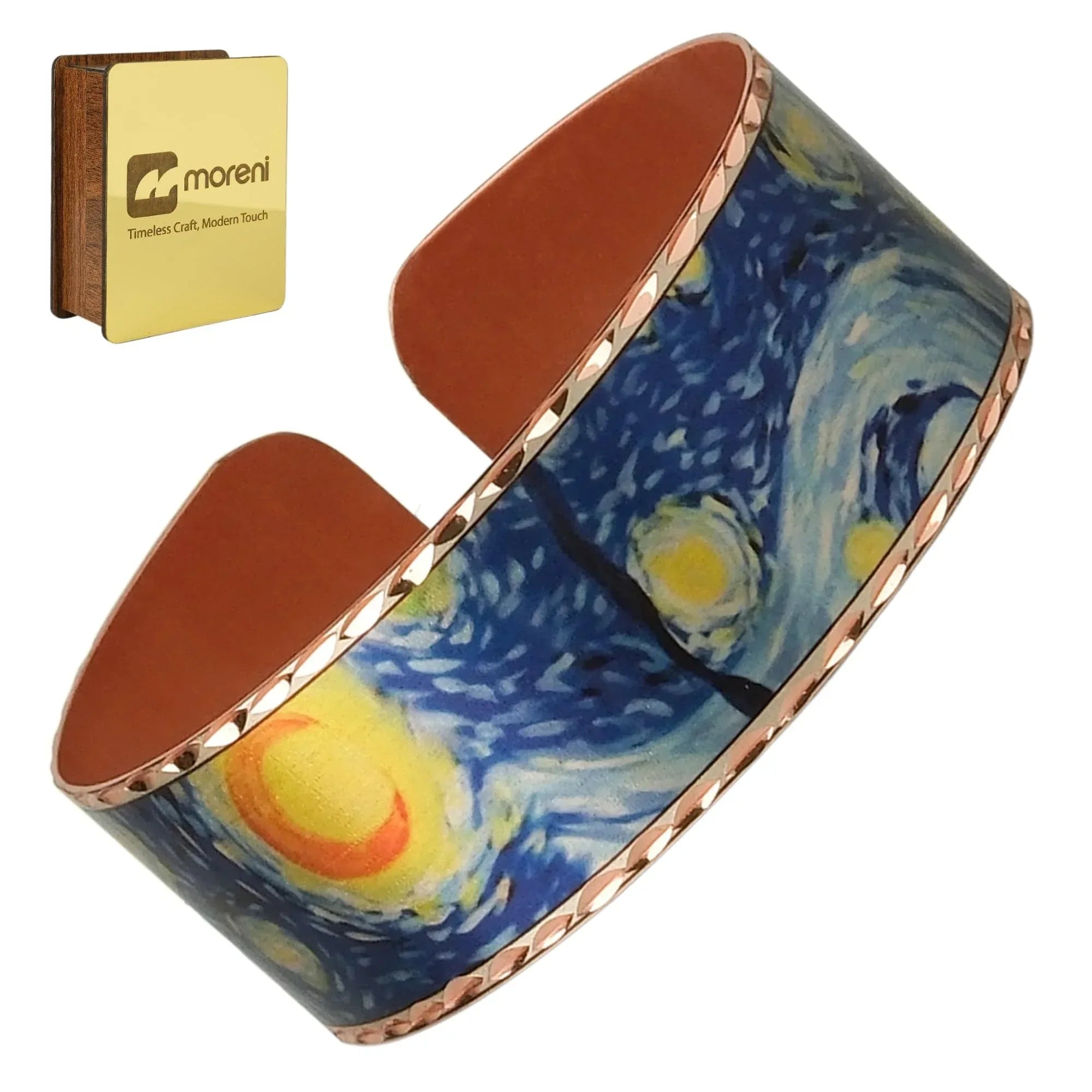 Moreni Copper Bracelet for Women with Wooden Gift Box – Art-Inspired Elegant & Timeless Handmade Jewelry Gift - Handmade Lifestyle Shop
