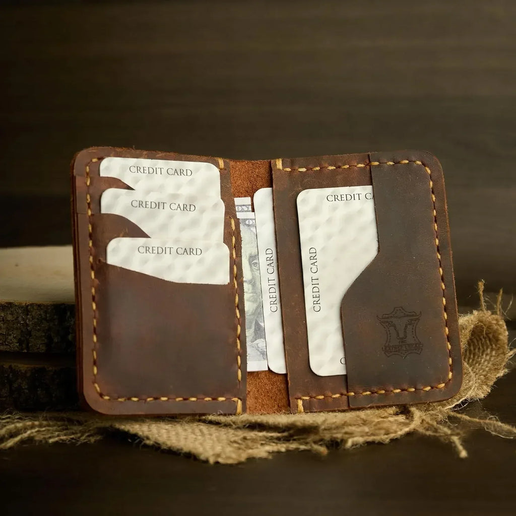 Handmade, Leather Card Wallet, Minimalist Leather Wallet, Bifold Wallet, Front Pocket Wallet, Handmade Leather Card Holder, Leather Wallet for Men, Slim Wallet, Card Wallet - Handmade Lifestyle Shop