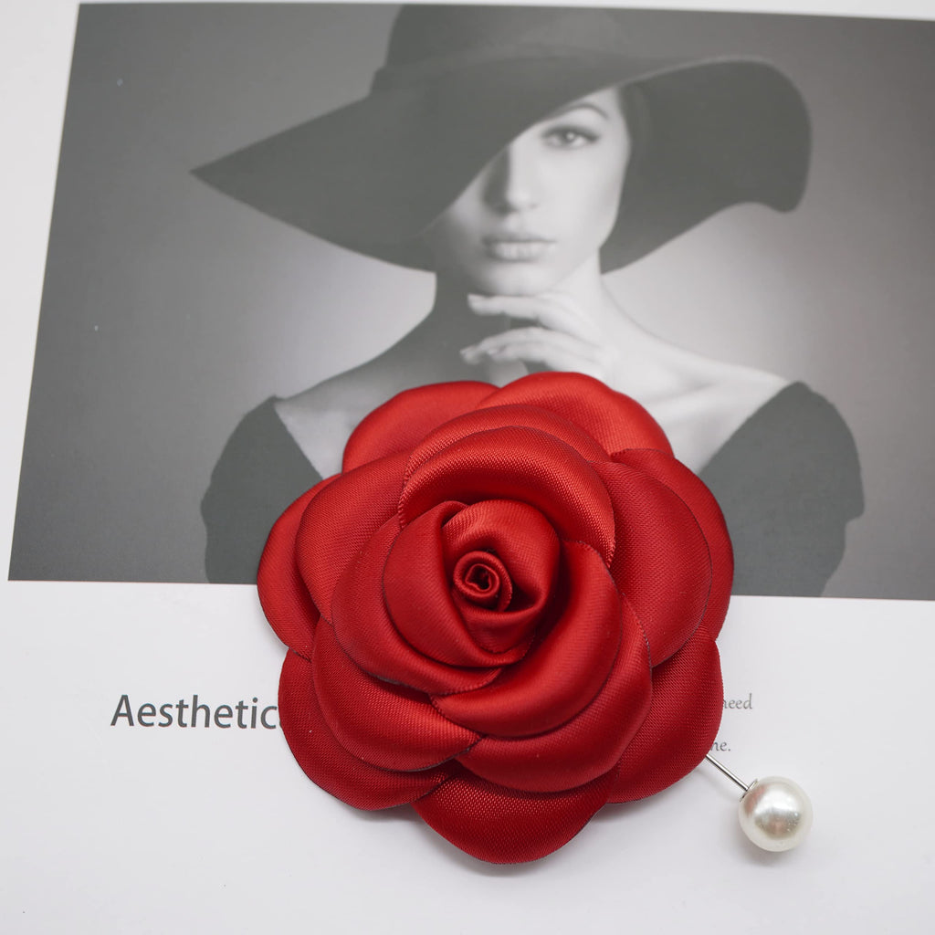 Silk Rose Flower Pin Brooch By NhanDo Handmade – COLOURFUL Floral Brooch Pin, Handmade Gift Ideas, Gift for her, Gift For Mom, Bridesmaid gift, valentines day gifts