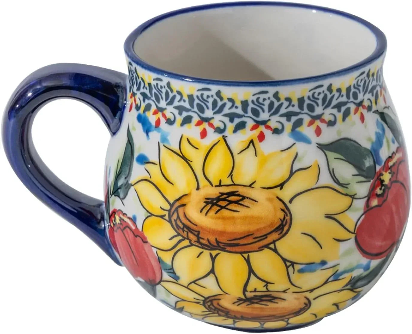 ALMA 12oz Handpainted Microwave Safe Coffee Mug, Unique Ceramic Tea Mug For Girl Friend,Mother, Woman(Assorted Flowers,Medium) - Handmade Lifestyle Shop