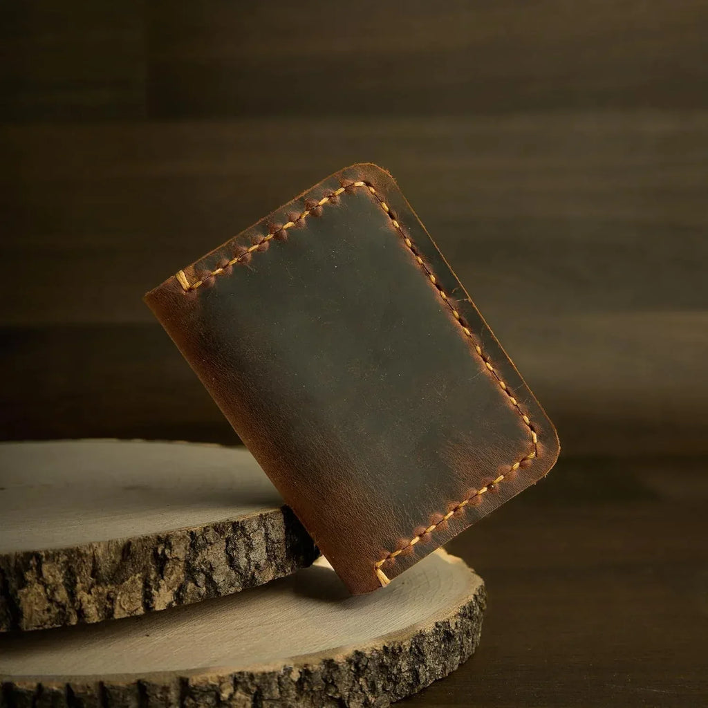 Handmade, Leather Card Wallet, Minimalist Leather Wallet, Bifold Wallet, Front Pocket Wallet, Handmade Leather Card Holder, Leather Wallet for Men, Slim Wallet, Card Wallet - Handmade Lifestyle Shop