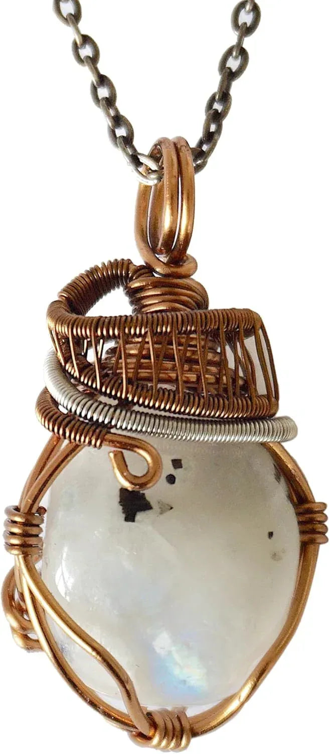 Designs by Nature Gems Necklace for Women - Designer Pendant Necklace - Antique Bronze Chain - Handmade Lifestyle Shop