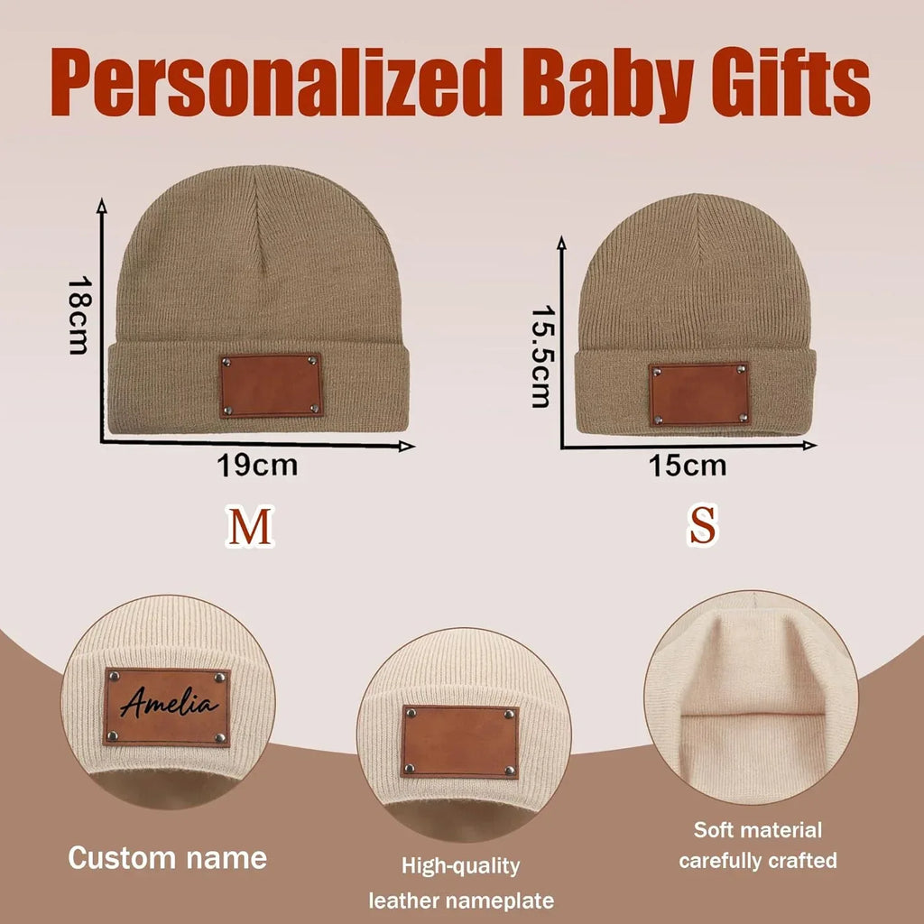 Custom Baby Beanie Hats for Kids,Personalized Toddler Beanies Winter Hat with Name for Baby Boys Girls,Snow Play Knit Warm Beanies Kids,Birthday, Christmas,Newborn - Handmade Lifestyle Shop
