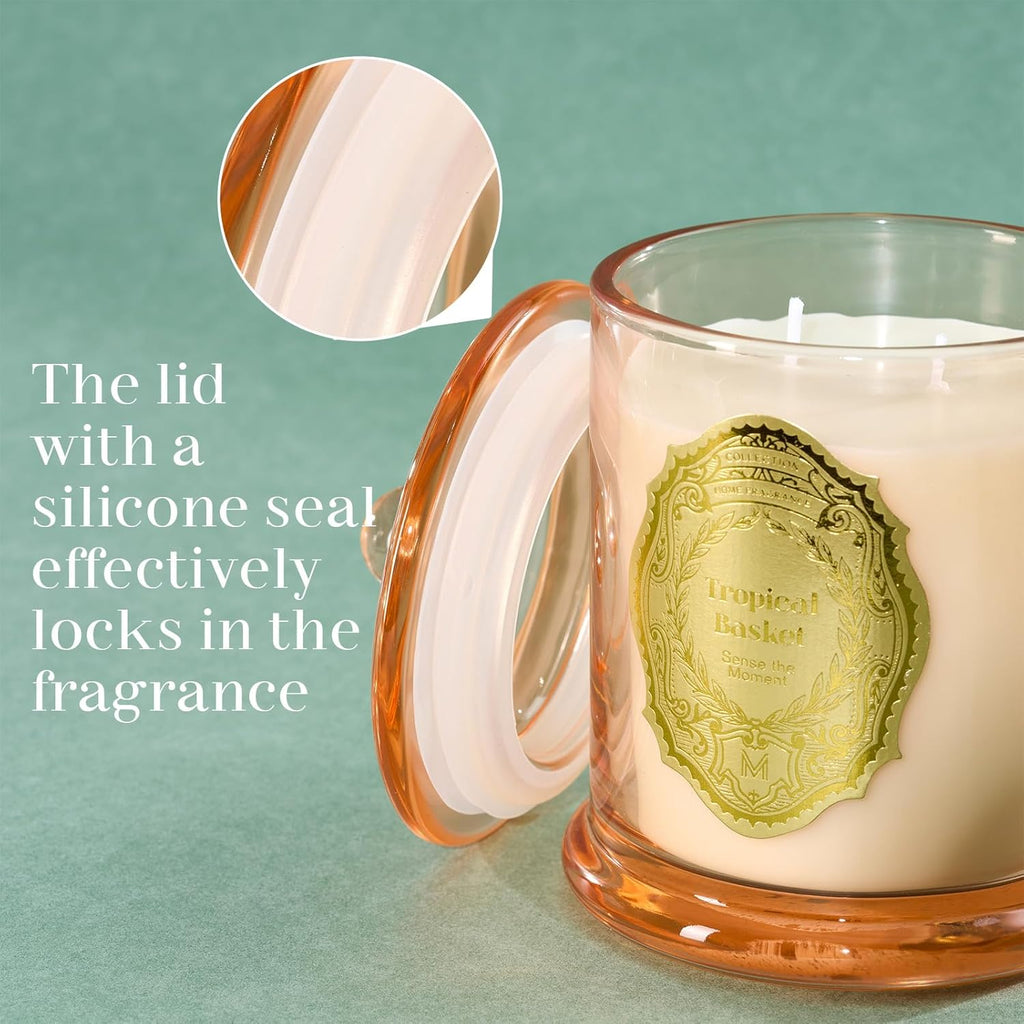 M&SENSE Sage Eucalyptus Candles for Home Scented, 2 Wick 12.7oz Soy Wax Candles Non Toxic,70 Hours Long Burning,Christmas Candles Gift for Stress Relief, Meditation, Yoga