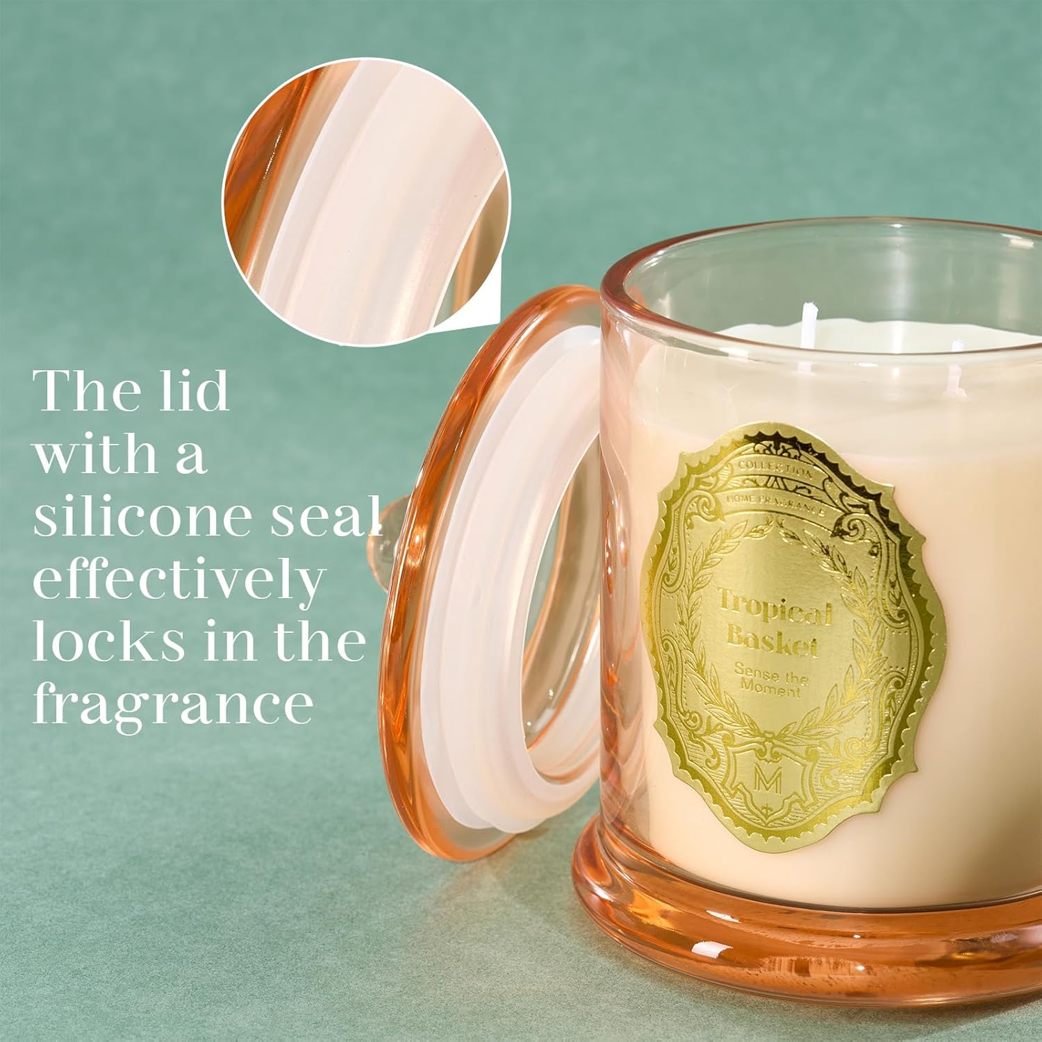 M&SENSE Sage Eucalyptus Candles for Home Scented, 2 Wick 12.7oz Soy Wax Candles Non Toxic,70 Hours Long Burning,Christmas Candles Gift for Stress Relief, Meditation, Yoga