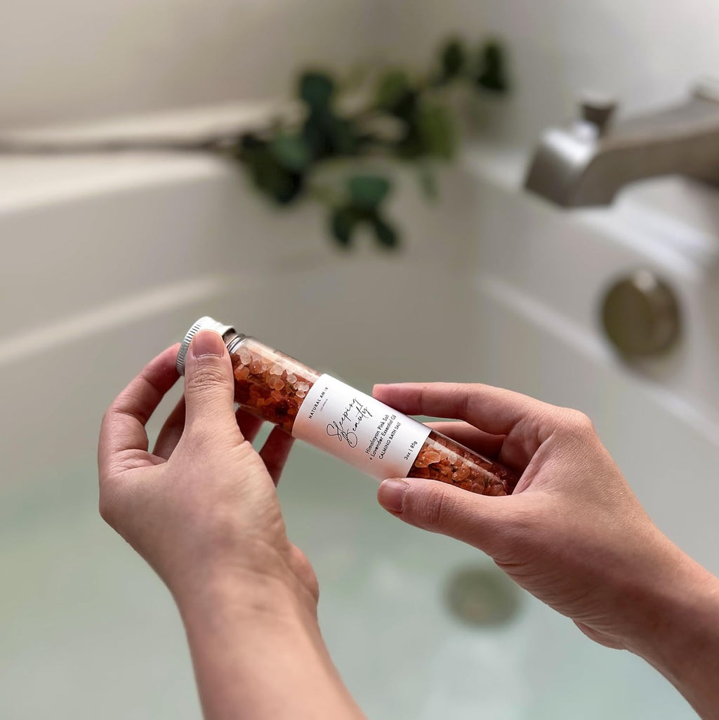 Natural Amor Handmade Spa Gift Set 6 pcs– Includes Citrus Bath Bomb, Lavender Hand Cream, Soap, Bath Salt, Candle – Relaxing Self-Care Kit for Women