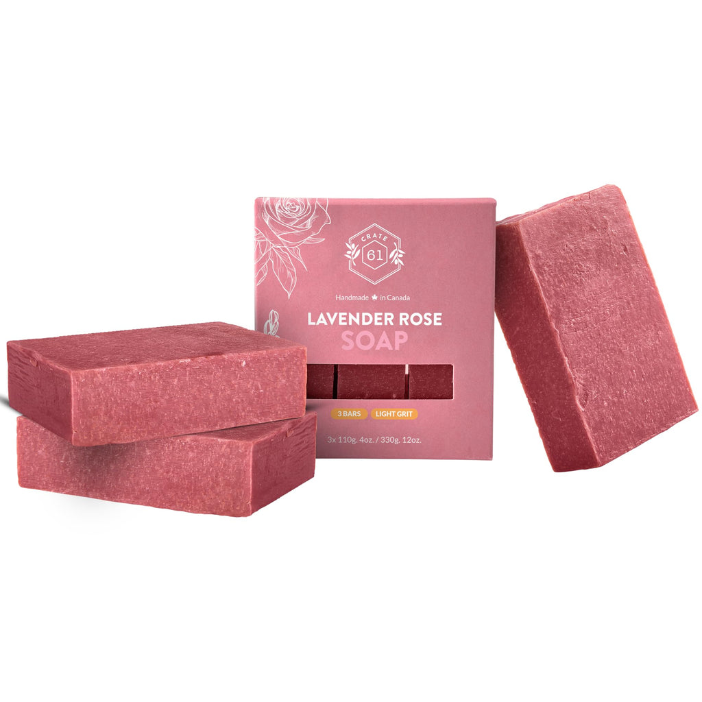 Crate 61 Organics, Handmade in Canada, Plant Based Natural Bar Soap Cold Pressed For Face & Body, w/Premium Essential Oils, For Men & Women 3 Pack (Ginger Cardamom)