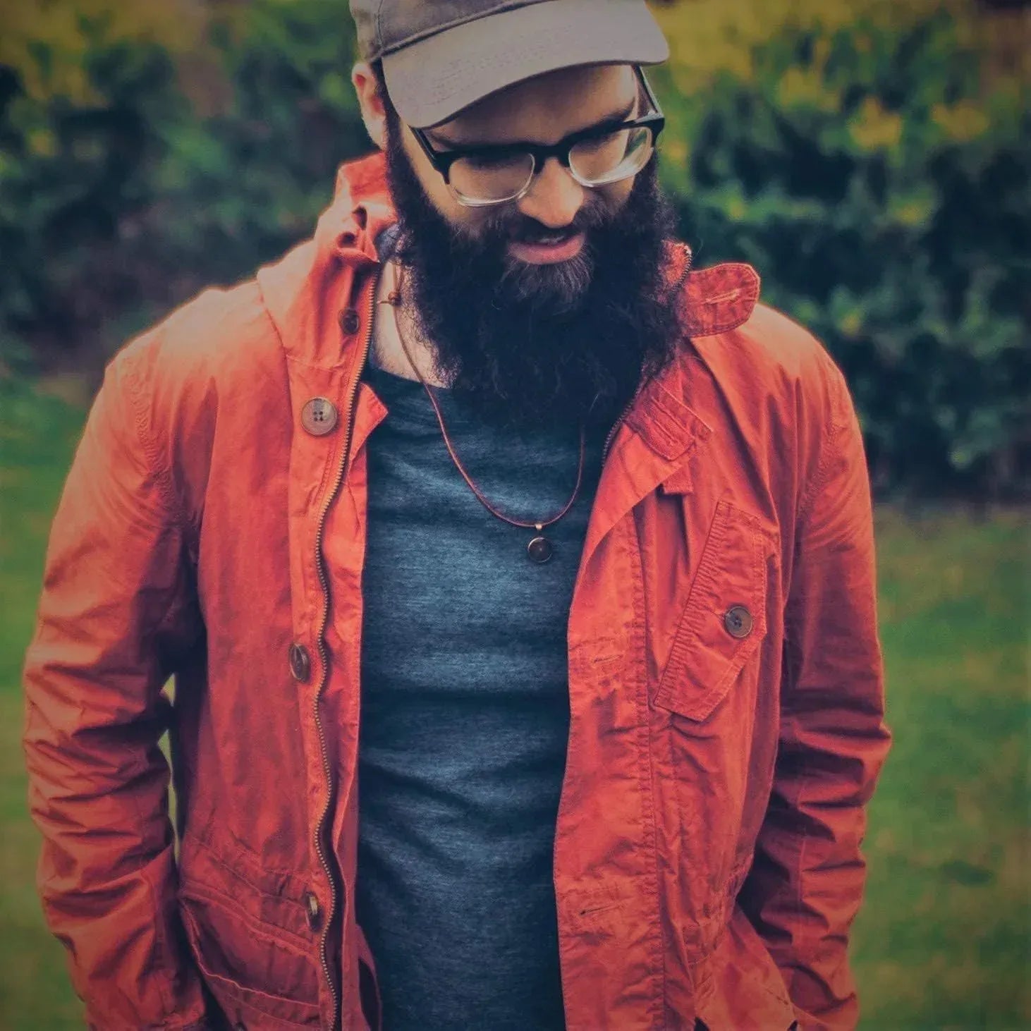 Mustard Seed Necklace for Men, Hand Made Rustic Adjustable Leather Necklace, Bronze and Resin, Faith and Inspiration - Handmade Lifestyle Shop