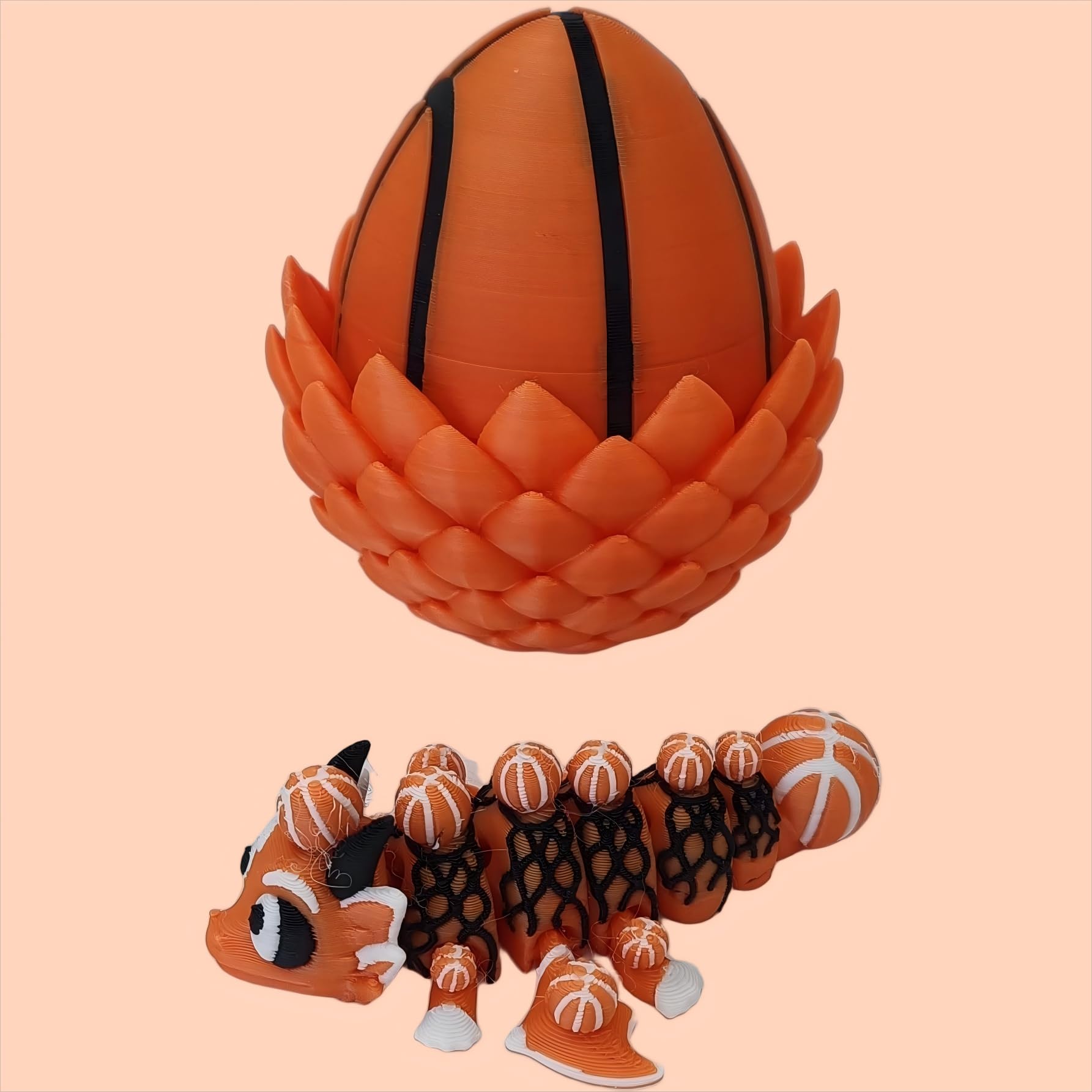 Enchanted 3D Egg with Miniature Inside - Handcrafted Printed Collectible | Fantasy Decor & Gift (Ice Cream Dragon & Egg (Box))