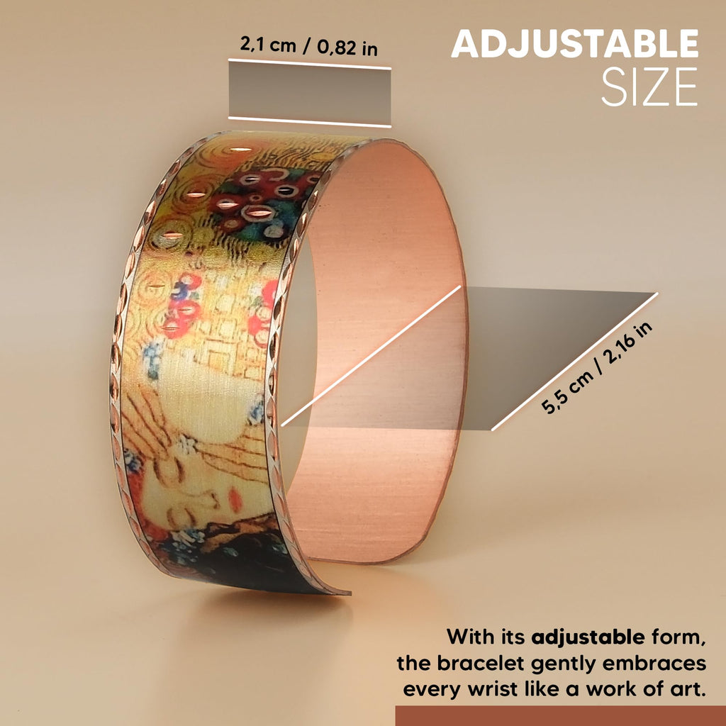 Moreni Copper Bracelet for Women with Wooden Gift Box – Art-Inspired Elegant & Timeless Handmade Jewelry Gift