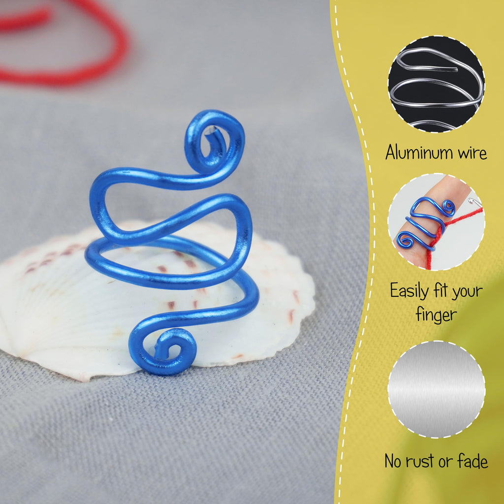 Handmade Crochet Tension Ring For Finger, Left Handed, Right Handed Zig Zag Ring, Yarn Tension Ring For Crochet, Crochet Gifts For Crocheters, Knitters