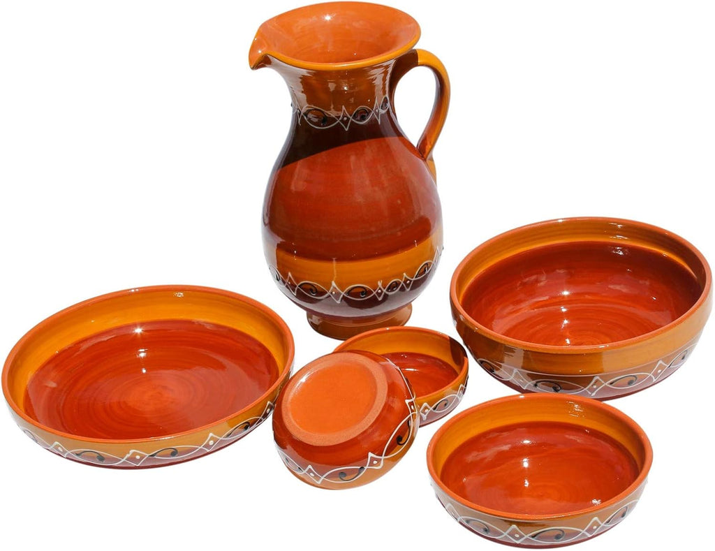 Cactus Canyon Ceramics Spanish Terracotta Small Serving Dish, Red