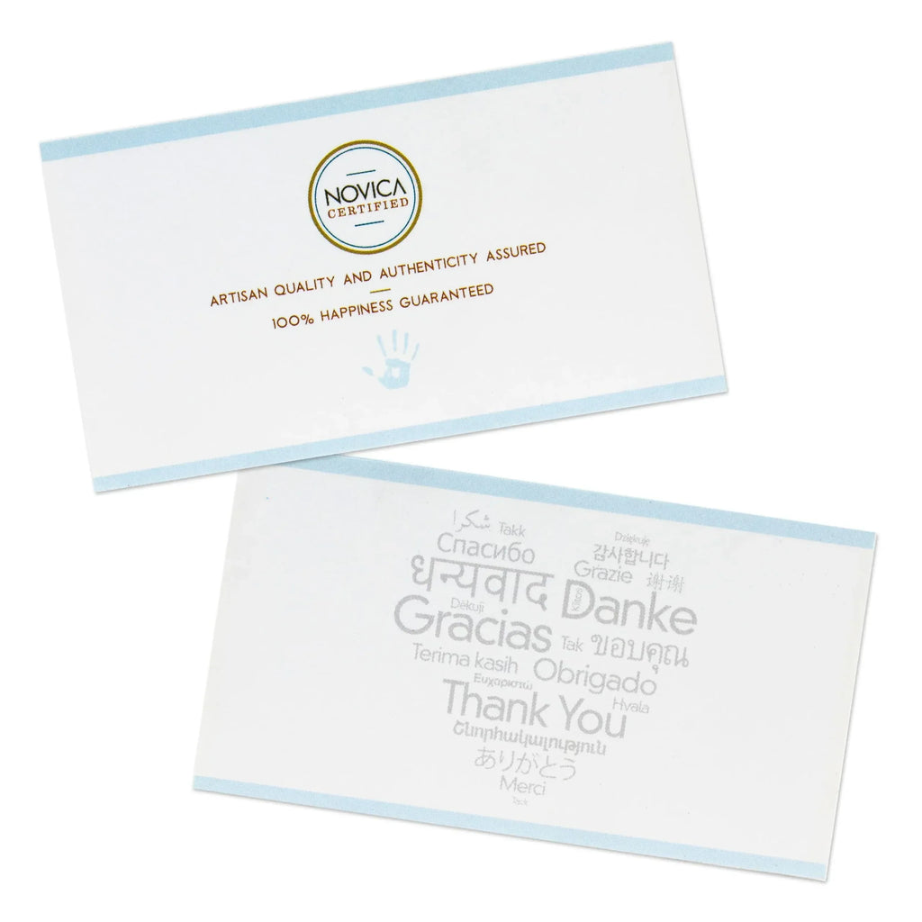 NOVICA Artisan Handmade Dangle Earrings Composite Silver Sterling Reconstituted Blue India Birthstone - Handmade Lifestyle Shop